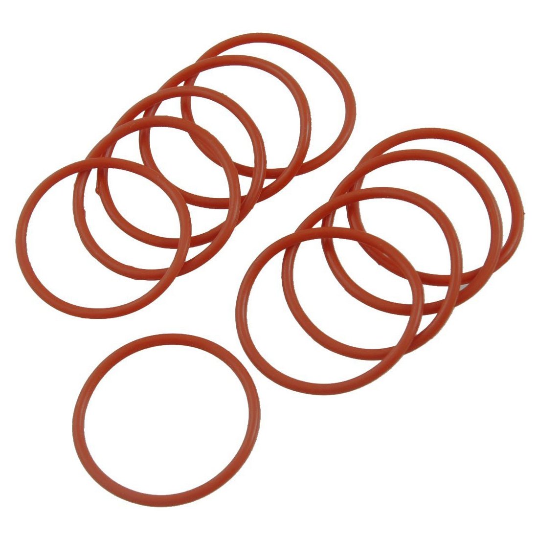 O-Rings, Sealing Rings, 10 Pieces, 30 mm x 2 mm, Silicone, red