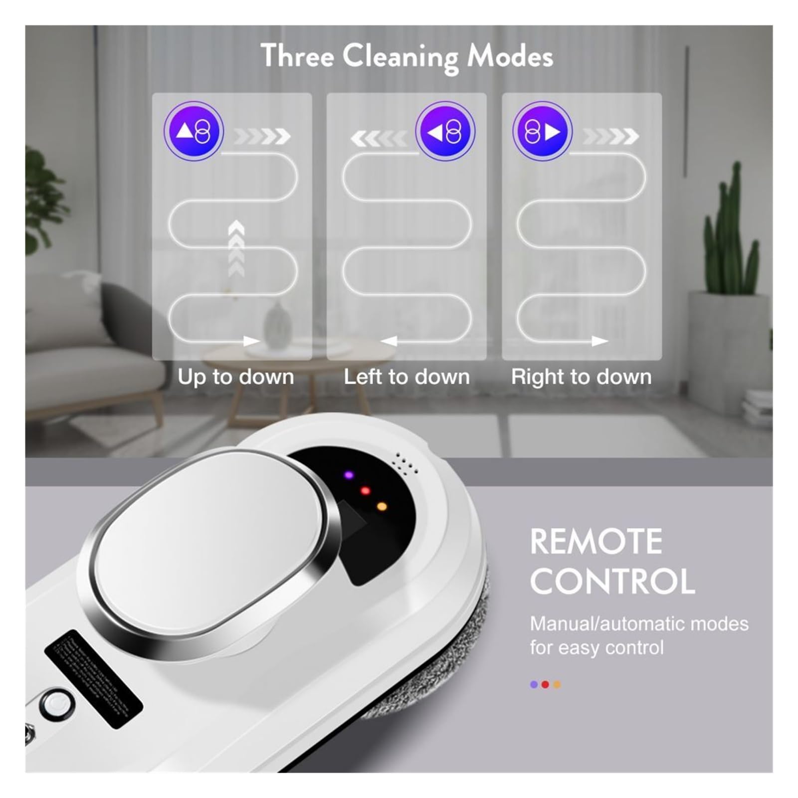 Robot Aspirapolvere Ultra Sottile For La Pulizia Delle Finestre Lavavetri Elettrico For Vetri Limpiacristales Telecomando For Casa