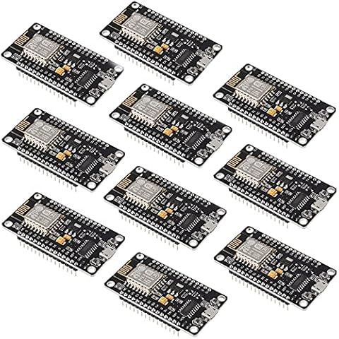 Dorhea 10PCS ESP8266 WiFi Development Internet Board NodeMCU LUA 4M Flash Serial Wireless Module CH340 Serial WiFi WLAN Communication Compatible with Board IDE/Micropython Cover
