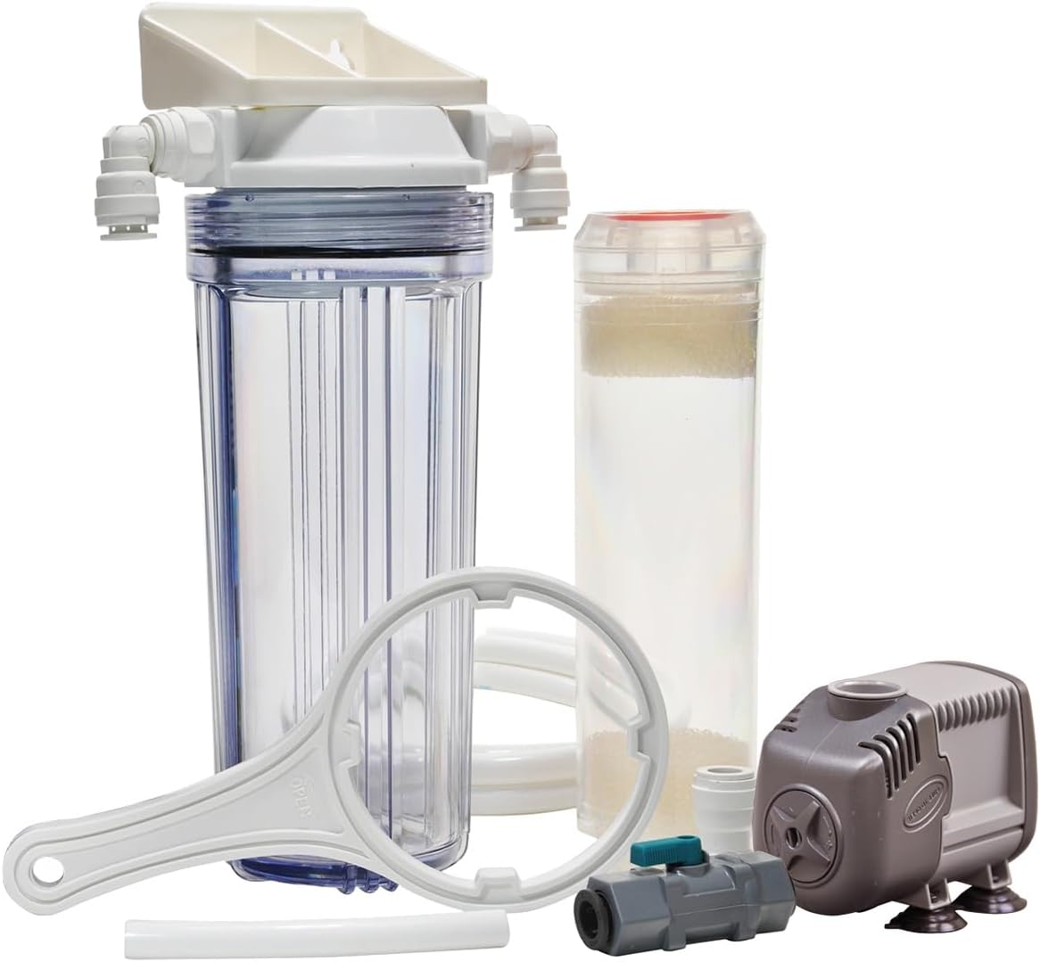 Bulk Reef Supply Media Reactor, 357 GPH - Up Flow Filtration for Fresh and Saltwater Aquariums, Compact & Quiet Design, Easy Mounting and Low Profile