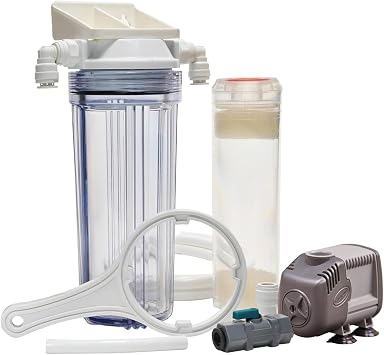 Bulk Reef Supply Media Reactor, 357 GPH - Up Flow Filtration for Fresh and Saltwater Aquariums, Compact & Quiet Design, Easy Mounting and Low Profile