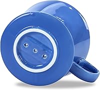 Vista 6 de Pour Over Ceramic - Cafetera de cerámica con 3 agujeros de fondo plano, cono de filtro lento de porcelana para viajes, camping, oficina, hogar