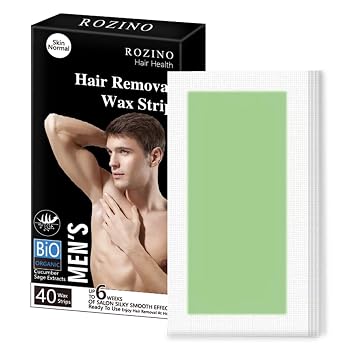 40 PCS Wax Strips for Face & Body Hair Removal,For Women & Men, All Skin Types, Painless Hair Removal for Lip, Chin, Legs, Arms, Chest, Back, Bikini Line & Body Men Hair Removal wax strips