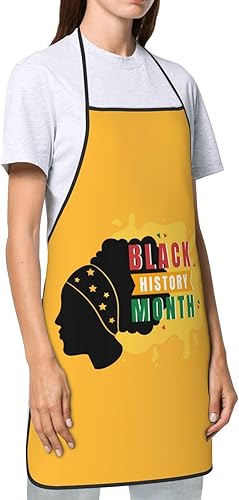 Miniatura 3 de SLNFDKND Delantal con texto en inglés "I Am Black History Month, para mujeres y hombres, ajustable, decoración para cocina, cocina, fiesta de