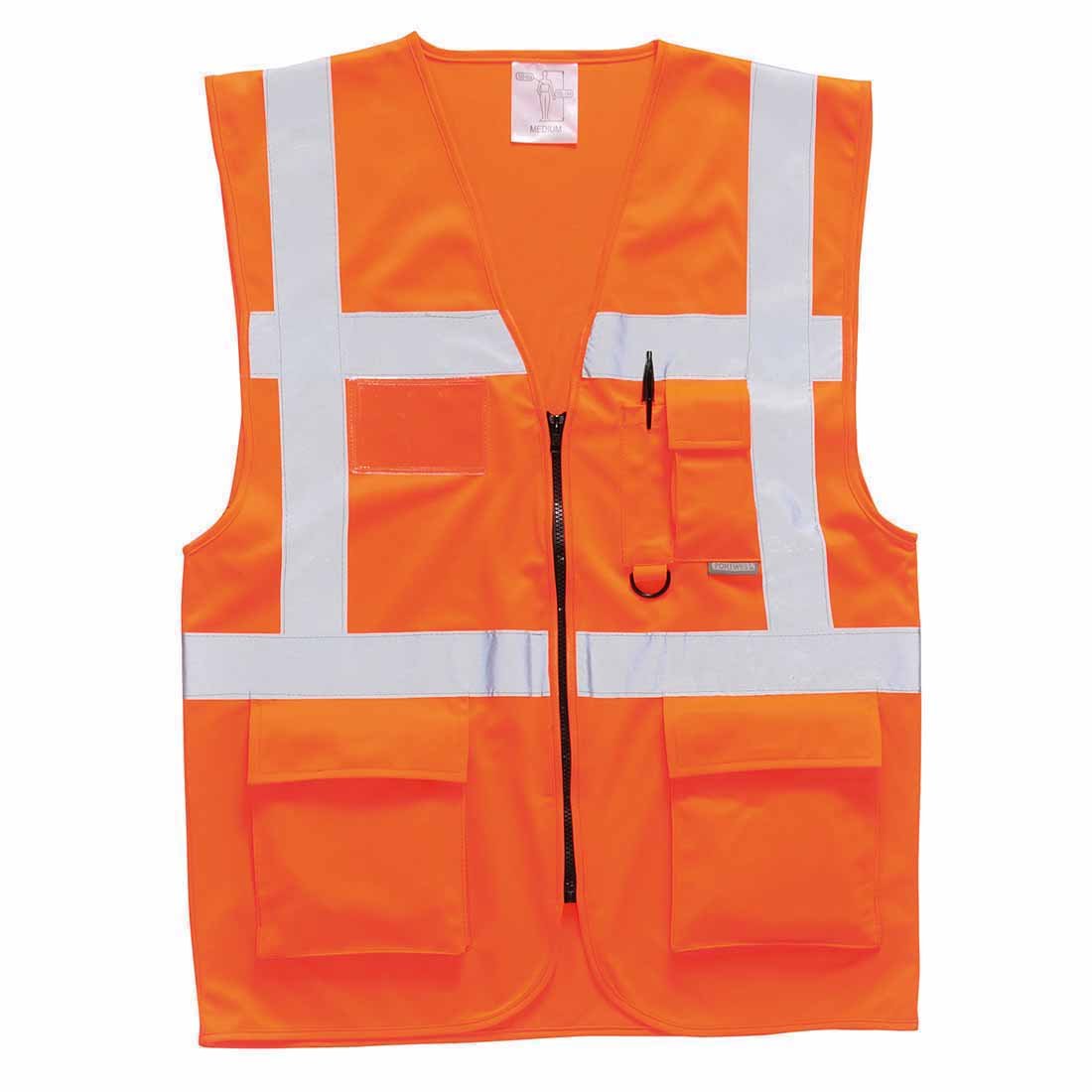 Portwest US476 Berlin Executive Safety Vest Orange, 5X-Large