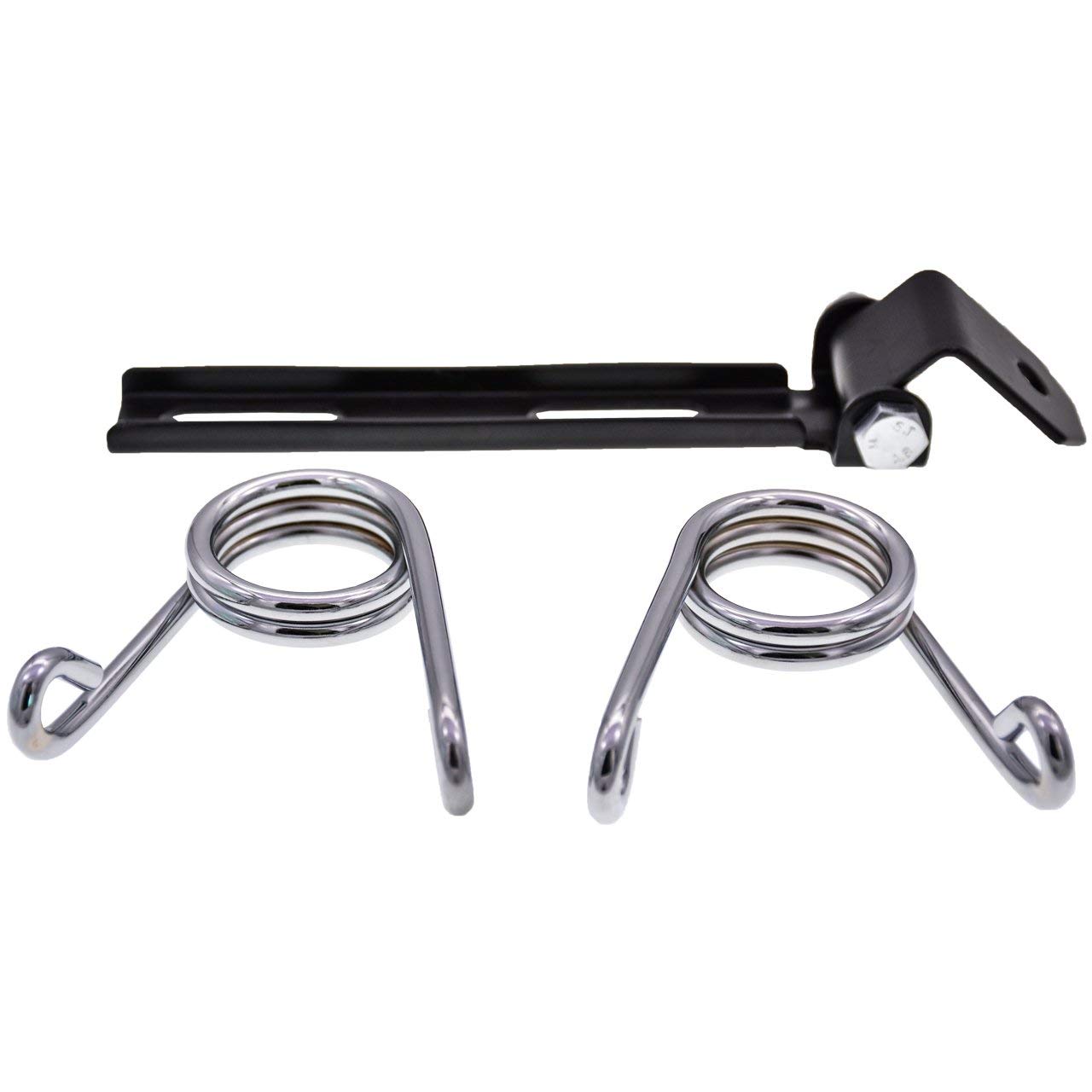 KaTur - Sellino singolo in pelle nera, con kit di staffe di montaggio e molle da 8 mm per Harley Honda Yamaha Kawasaki Suzuki Sportster Bobber Chopper