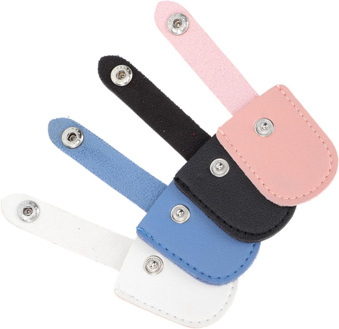 4Pcs PU Cuticle Scissors Protector Covers Durable Nail Clipper Sleeve Easy Open Buckle Design Stylish Manicure Pedicure Tools Pouch Protects From Damage