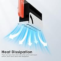 Vista 3 de KUNSLUCK Soporte de pared para Nintendo SwitchSwitch OLED, blanco, metal, capacidad de peso de 10 libras