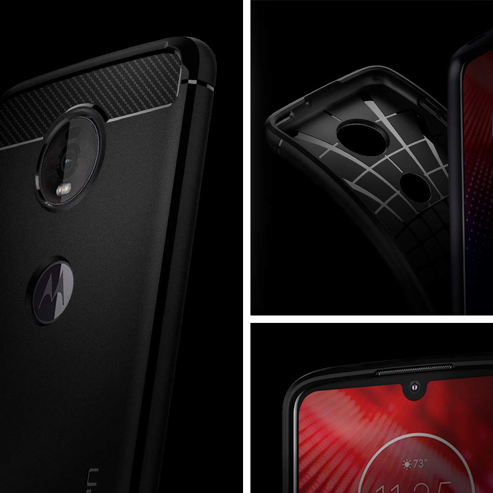 Spigen Rugged Armor Designed for Moto Z4 (2019), Matte Black - Image 3