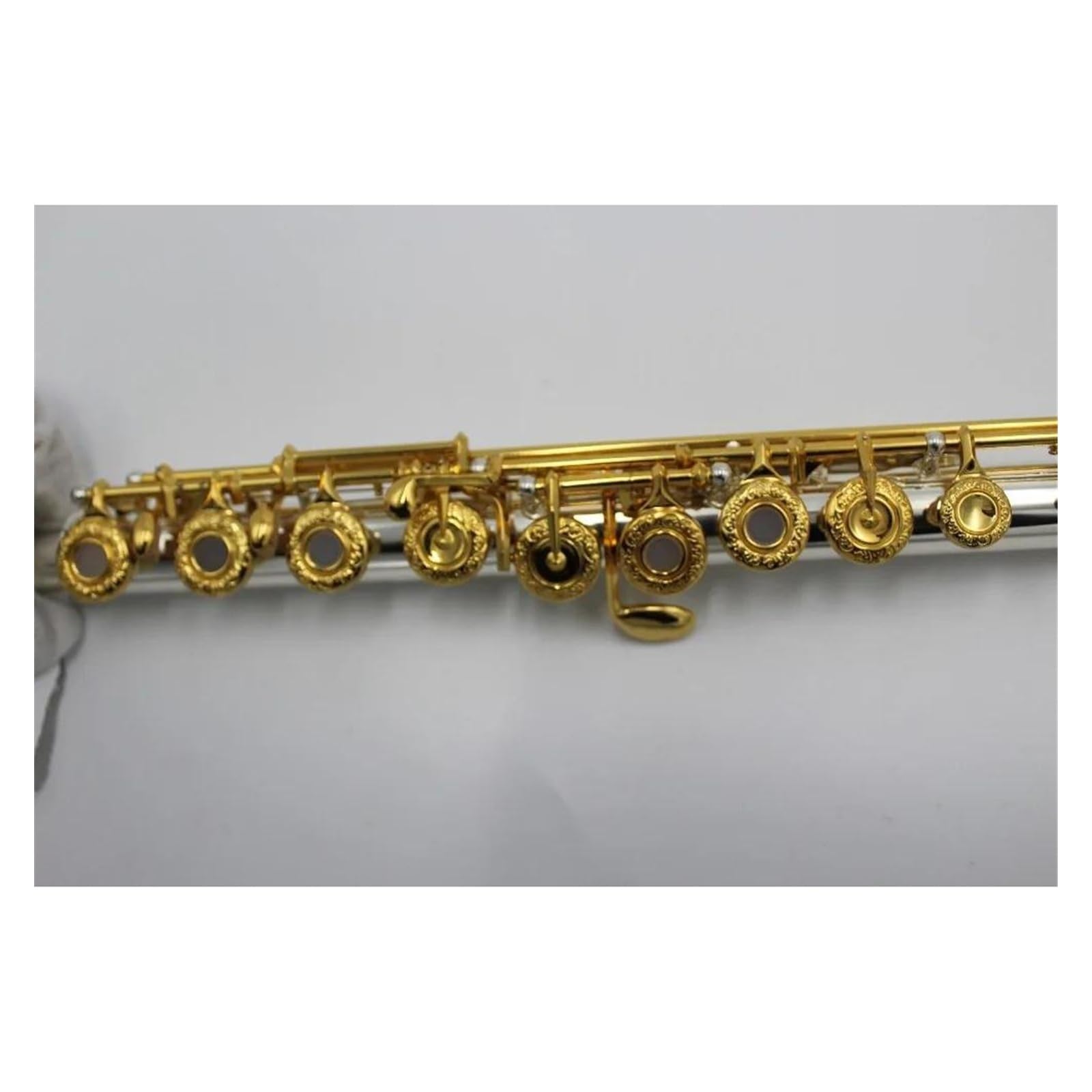 Professionale Flauto Traverso Flauto A Chiave C Placcato Argento Con Piede B A 17 Fori Sfalsati Con Chiavi Francesi Placcate In Oro