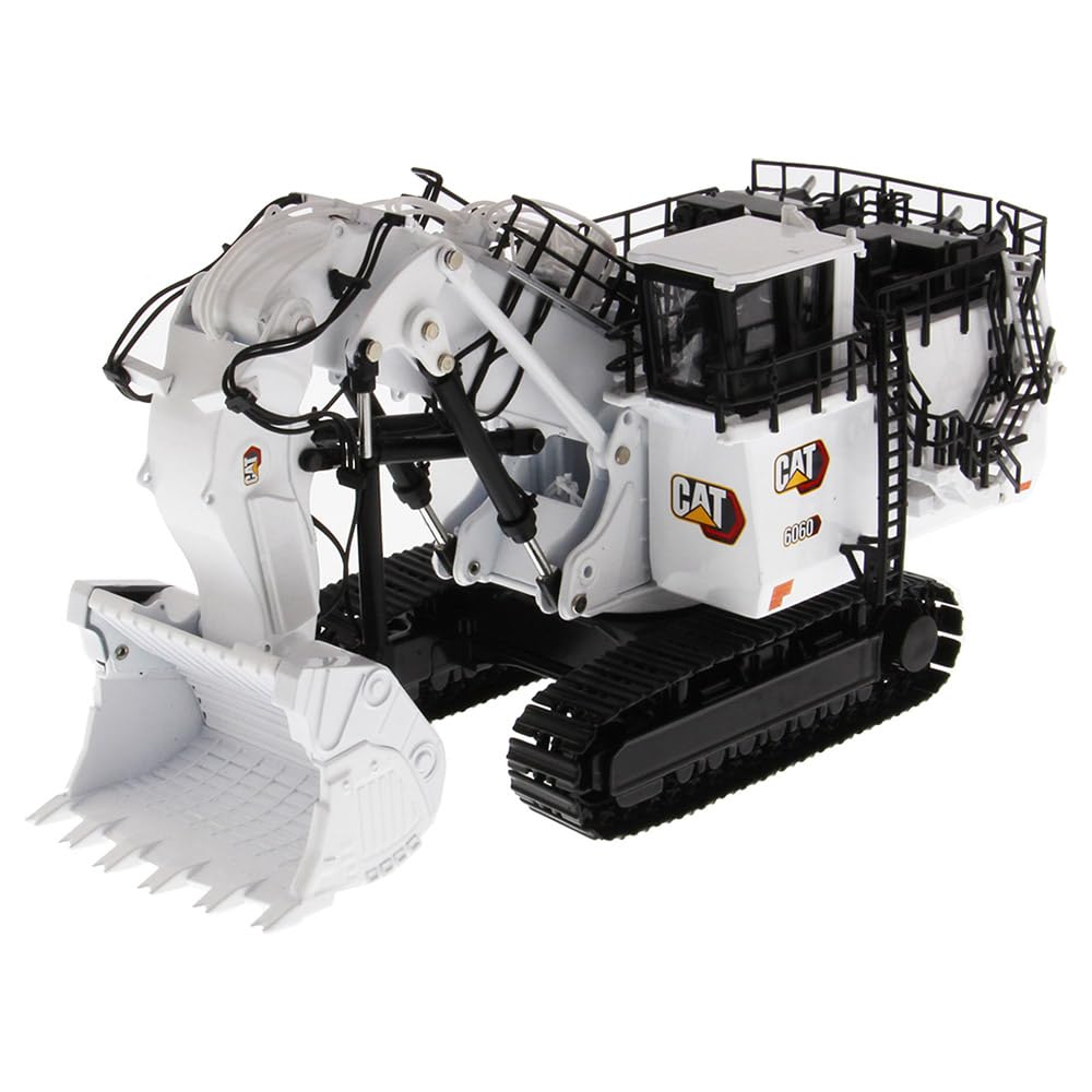 Diecast Masters 85653 - Koparka górnicza Caterpillar z przednią łopatą w kolorze białym, wersja węglowa Cat 6060FS, skala 1:87, ok. 10,5 x 11,5 x 23,5 cm, od 14 lat
