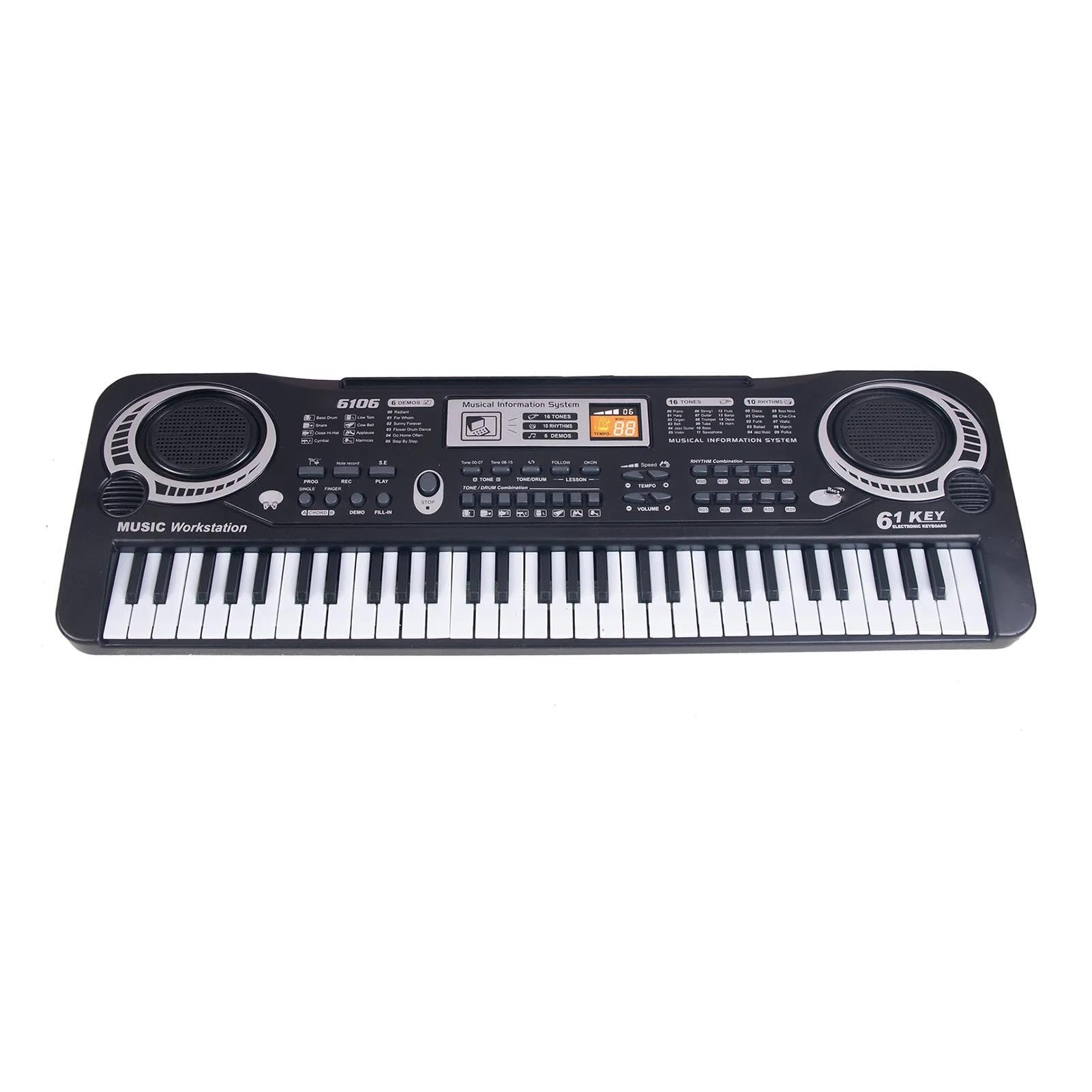 Elektroniczny Instrument Fortepianowy Przenośna 61 Klawiszowa Klawiatura Do Pianina Elektronicznego Z Mikrofonem Dla Początkujących