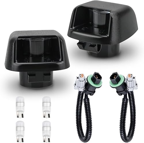 Bestview Carcasa plateada para matrícula, repuesto de montaje de lámpara de etiqueta compatible con Nissan Frontier Armada Titan Xterra, Suzuki disponible en Yaxa Peru