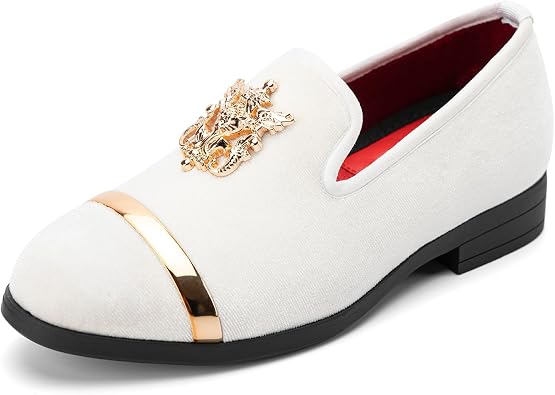 Meijiana Boys Loafers Slip-On Dress Shoes Dress Formal Tuxedo Shoes