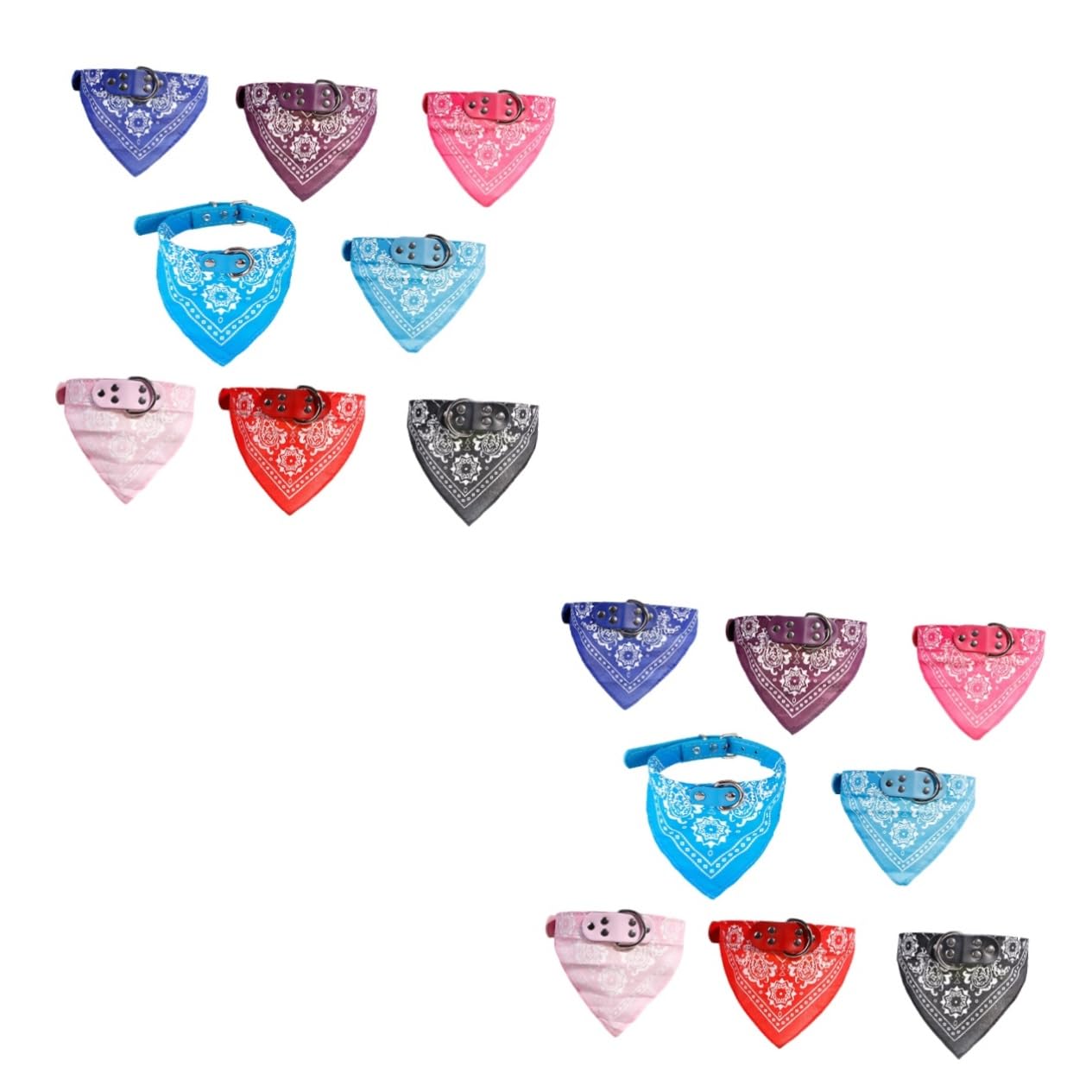 BESPORTBLE 16pezzi Bandana Collare Regolabile per Cani e Gatti Scialle Pet Decor Colori Misti per Occasioni Festive e Quotidiane Accessorio Comodo e Stile Unico per Tuoi Animali Domestici