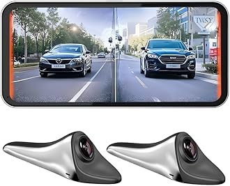 6.25inch Car Side View Blind Area System,Left and Right Blind spot Camera Driving Recorder BSD Warning Monitoring(Camera Monitor System) (6.25" Silver)