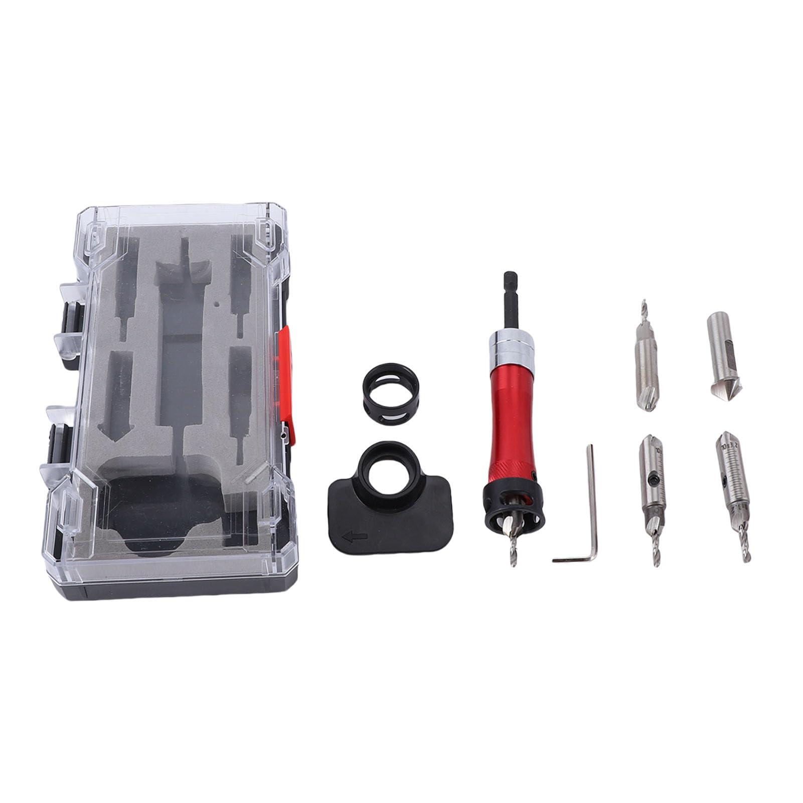 Juego de brocas avellanadoras, tope de profundidad ajustable, Kit de carpintería multifuncional
