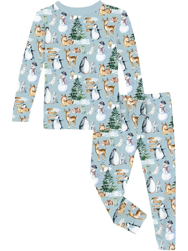 Multi Kickee Pants Print Long Sleeve Pajama Set (Toddler/Little Kids/Big Kids)