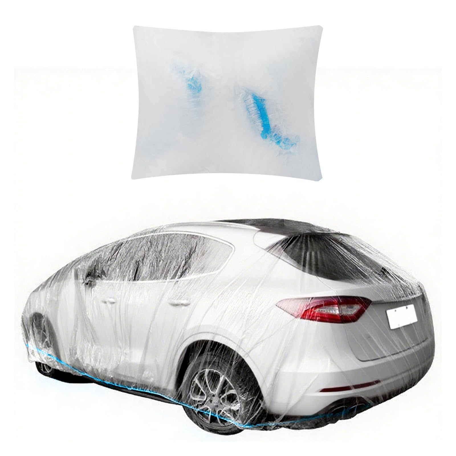 Plastic Car Cover with Elastic Cord 21 32x12 46 Ft Car Covers for Automobiles to Isolate from Dust