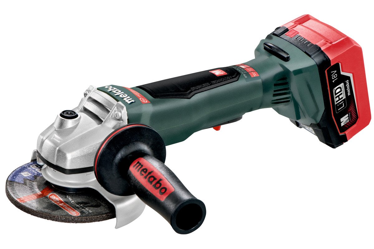 Metabo 613075660 Quick Angle Grinder with Dead-Mans Paddle and Brake