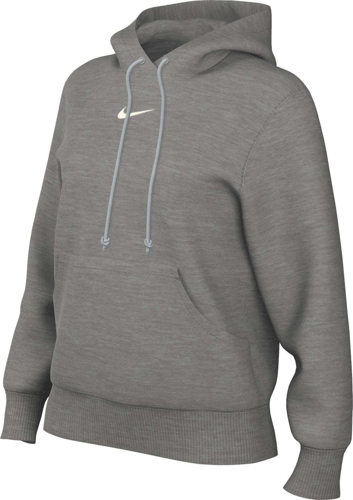Nike HF6839-​063 W NSW PHNX FLC STD PO Hoodie Sweatshirt Mujer DK Grey Heather/​Sail Tamaño XS