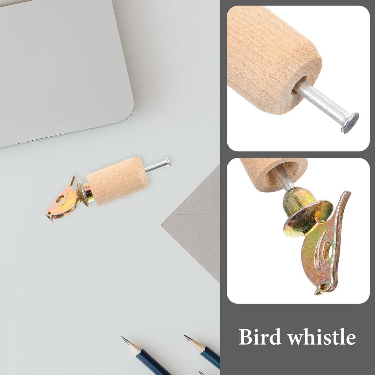 Abaodam Bird Whistle Toy Lightweight Portable Bird Caller Whistle with Crisp Chirping Sounds for Kids Outdoor Camping Nature Fun