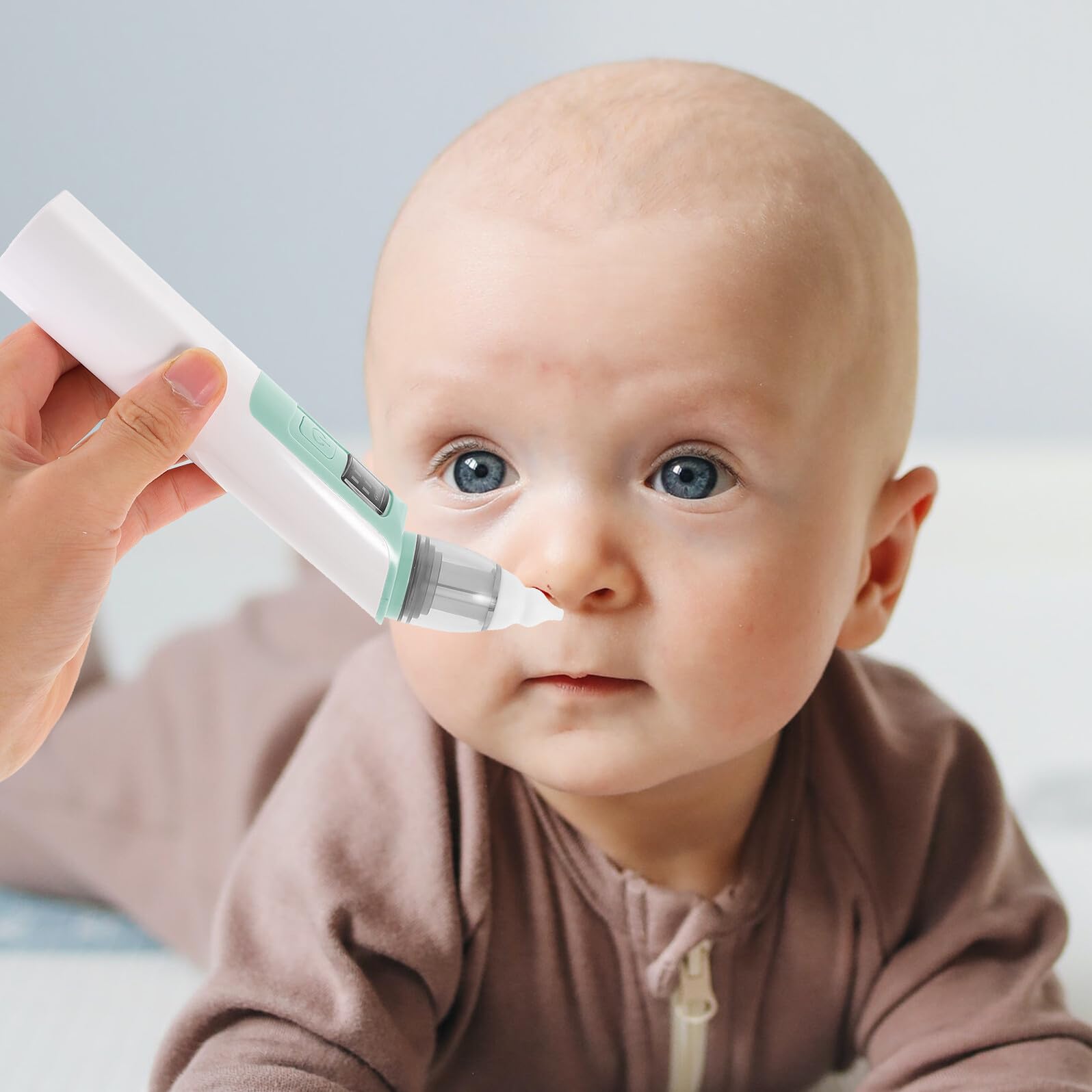Elektrischer Nasenreiniger und Einfachem Reinigen mit Abnehmbaren Silikonspitzen Pp Material Nasensauger für Babys für Zuhause und Reisen