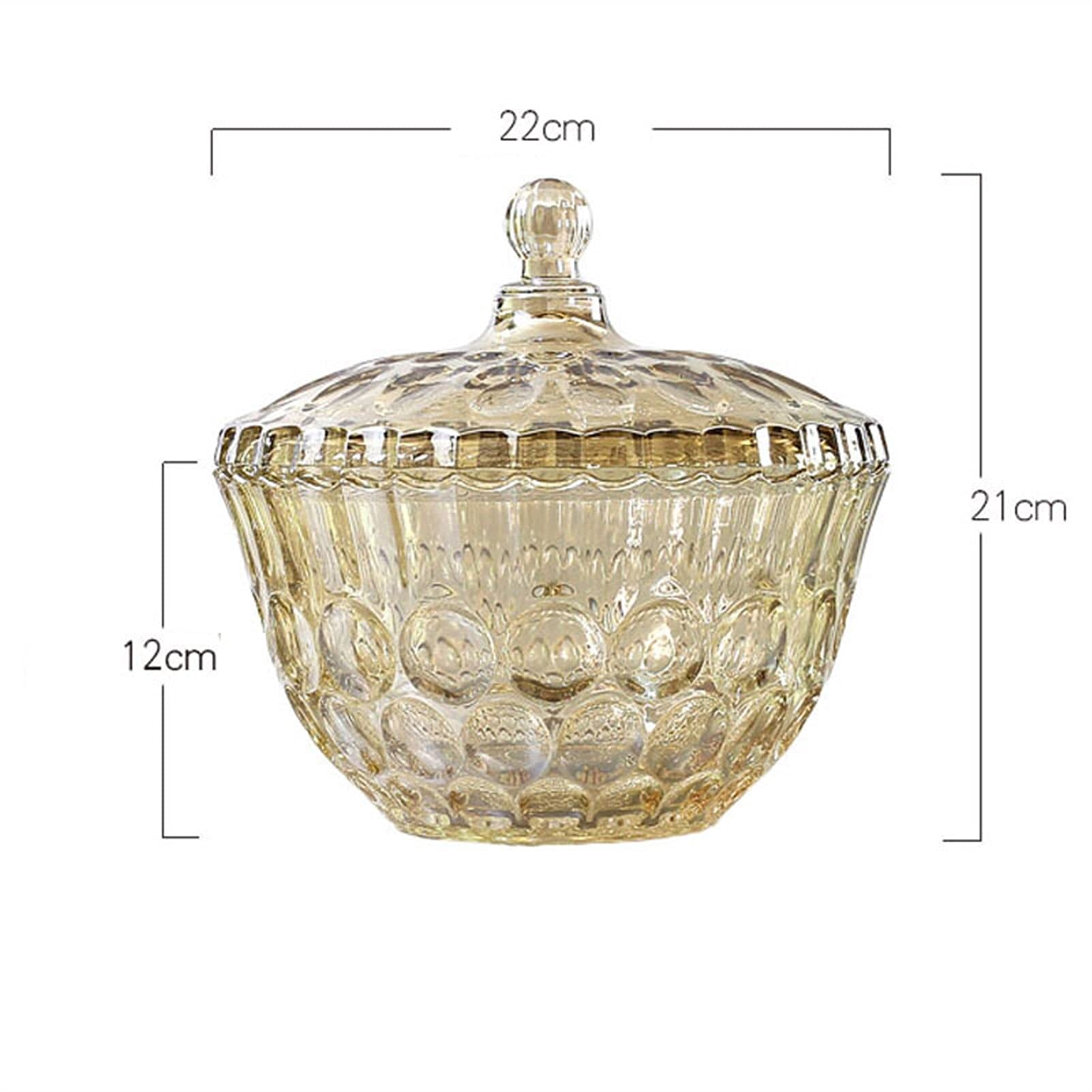 Botes para Alimentos Tarjetas de cristal de cristal con forma de tuerca de tierras Caramelo Tarro de caramelo Tanques de galletas Pote de azúcar Mesa de centro de mesa de escritorio Bandeja de frutas