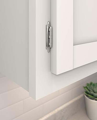 Miniatura 6 de Amerock BPR3417BBZ  Bisagra de gabinete  Montaje frontal de cierre no automático de 38 pulgadas (0.394 in)  Champán dorado  Bisagra de puerta de