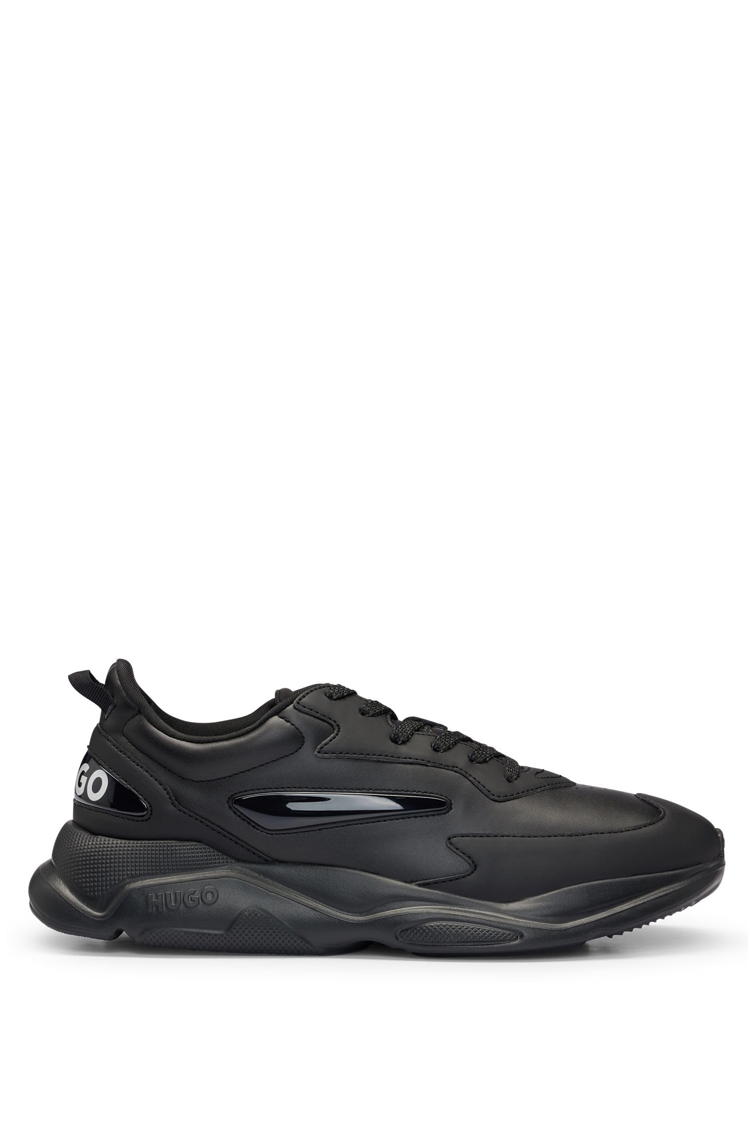 HUGO Herren Leon Runn Sneakers aus verschiedenen Materialien wie einem Gewebe in Canvas-Optik Größe