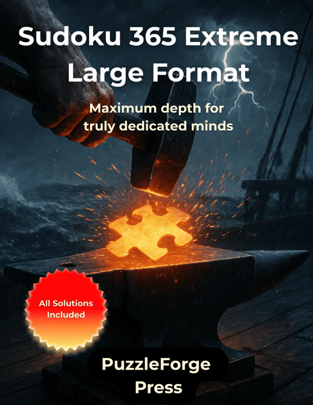 Sudoku 365 Extreme – Large Format: 365 extreme Sudoku challenges in 8.5x11 large format – Two intense grids per page for advanced adults and serious ... Forge Series – Very Hard Puzzles for Experts)