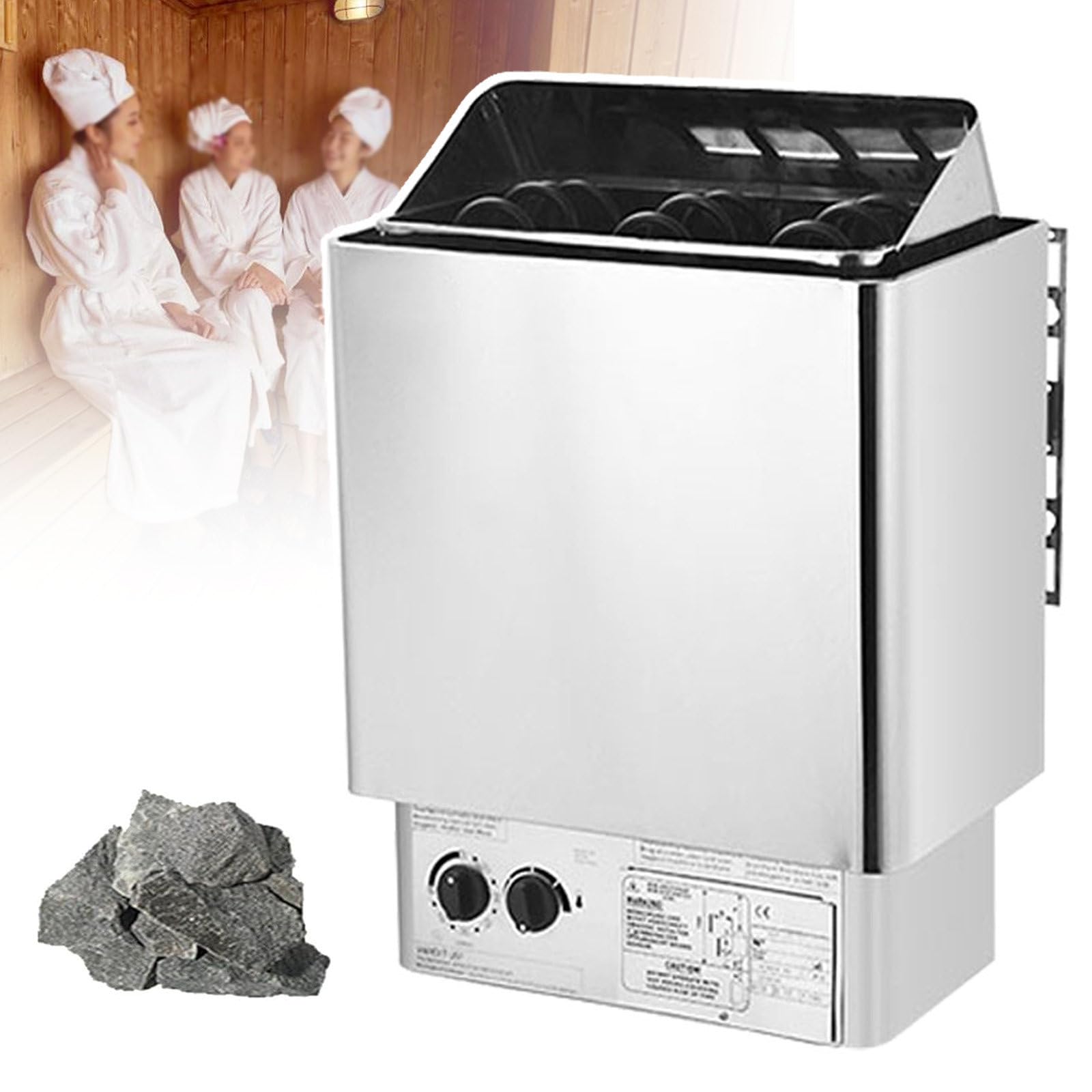 KJZQXYX Sauna Heater,Electric Wet and Dry Sauna Oven,with Internal Controller/Adjustable Temperature,Home and Spa Sauna Room Equipment (8.0KW)