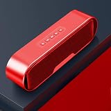 Xinyyy Haut-Parleur sans Fil Bluetooth, Mini Carte Audio étanche 1500mAh Batterie 2 canaux Audio Maison et extérieur,Red Xinyyy Haut-Parleur sans Fil Bluetooth, Mini Carte Audio étanche 1500mAh Batterie 2 canaux Audio Maison et extérieur,Red