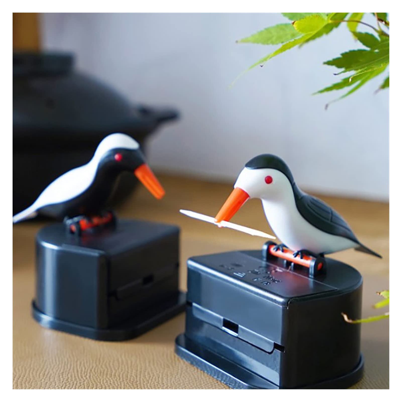 AYCDL Toothpick Dispenser Cute Small Bird Toothpick Container Automatic Toothpick Dispenser Toothpick Holder Home Decoration Table Decor Toothpick Holder