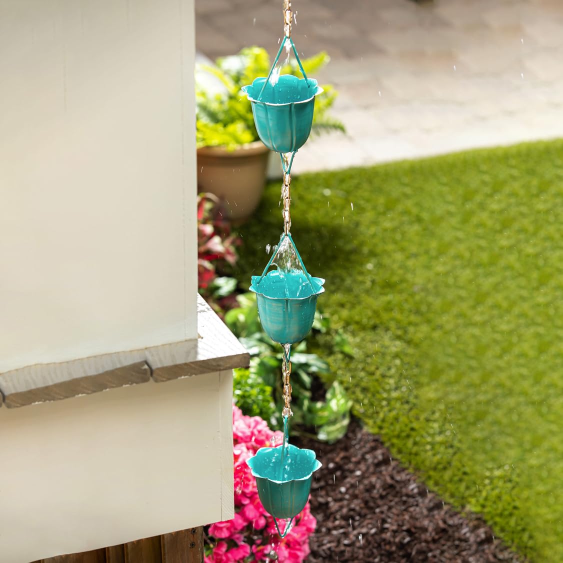 Chaînes de pluie pour gouttières, oiseaux suspendus sur des tasses, chaîne de pluie en métal Chaînes de pluie pour gouttières, oiseaux suspendus sur des tasses, chaîne de pluie en métal