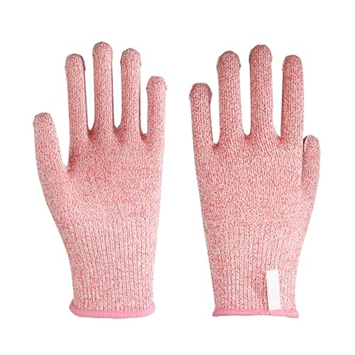 CFWWSAQ Cut Resistant Gloves, Cut Resistant Gloves Anti Knife Cut HPPE Level 5 Safety Work Gloves High-strength Green Gardening Kitchen Anti-Cut Gloves(Rosso,Small)