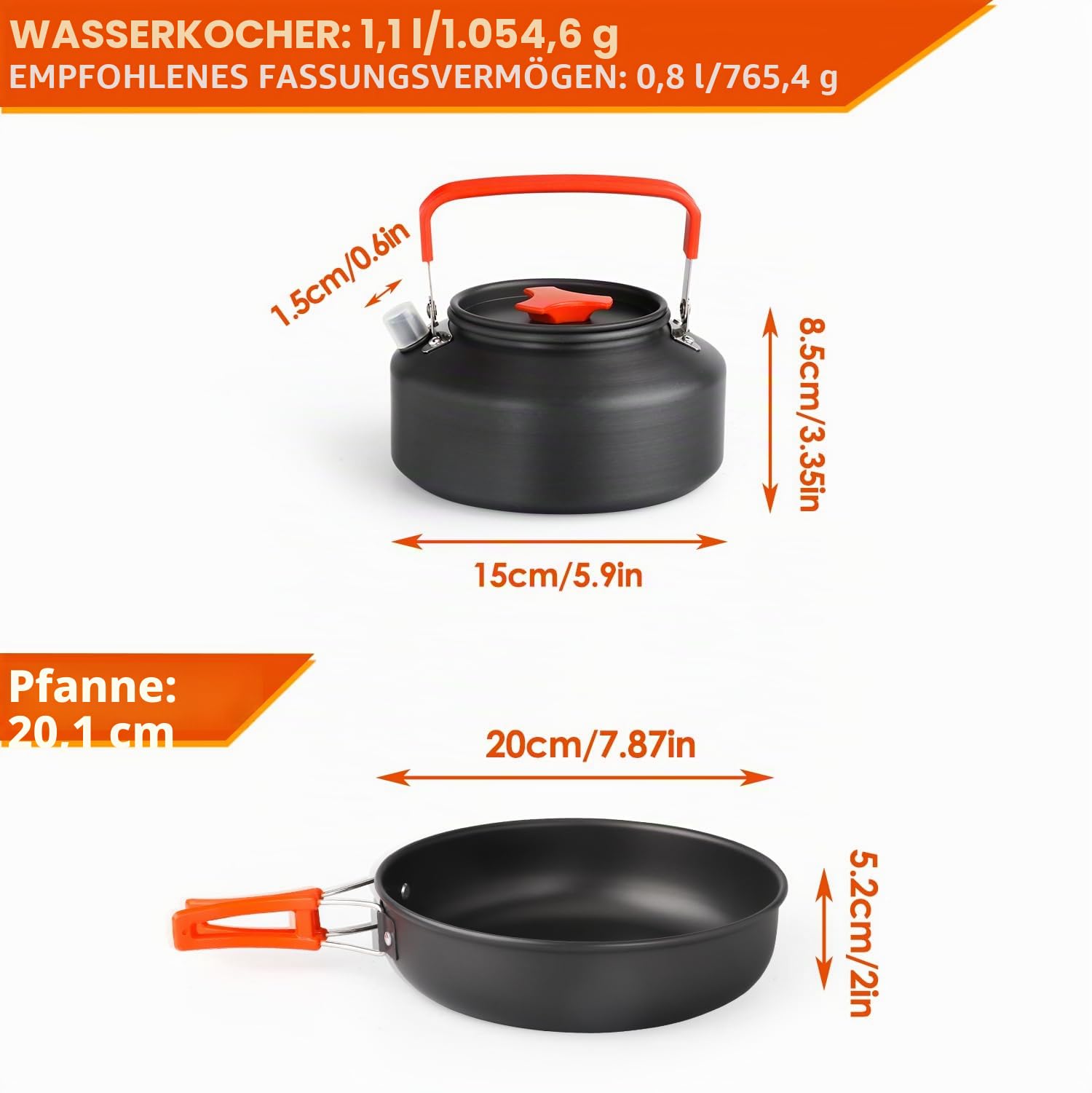 Gutsdoor Camping Cookware Set Camping Cooking Set Non Stick Family Backpacking Cooking Set Lightweight Stackable Pot Pan Bowls with Storage Bag for Outdoor Hiking