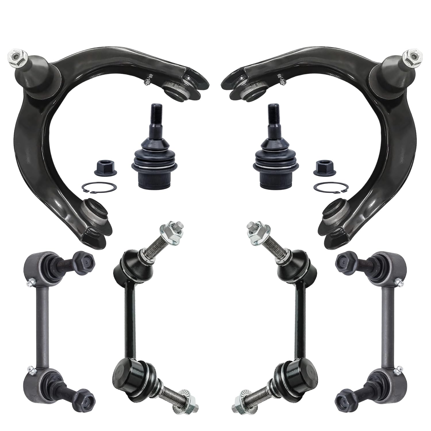 Detroit Axle - 8pc Front End Suspension Kit for Jeep 2011-2015