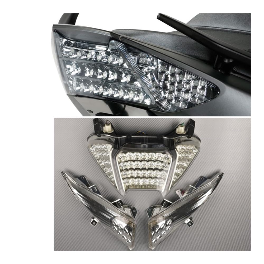 Fanale Freno Moto Per TMAX500 T-MAX500 2008 2009 2010 2011 Per TMAX 500 Fanale Posteriore Indicatori Di Direzione Integrati Frecce Anteriori Luce Freno Posteriore A LED