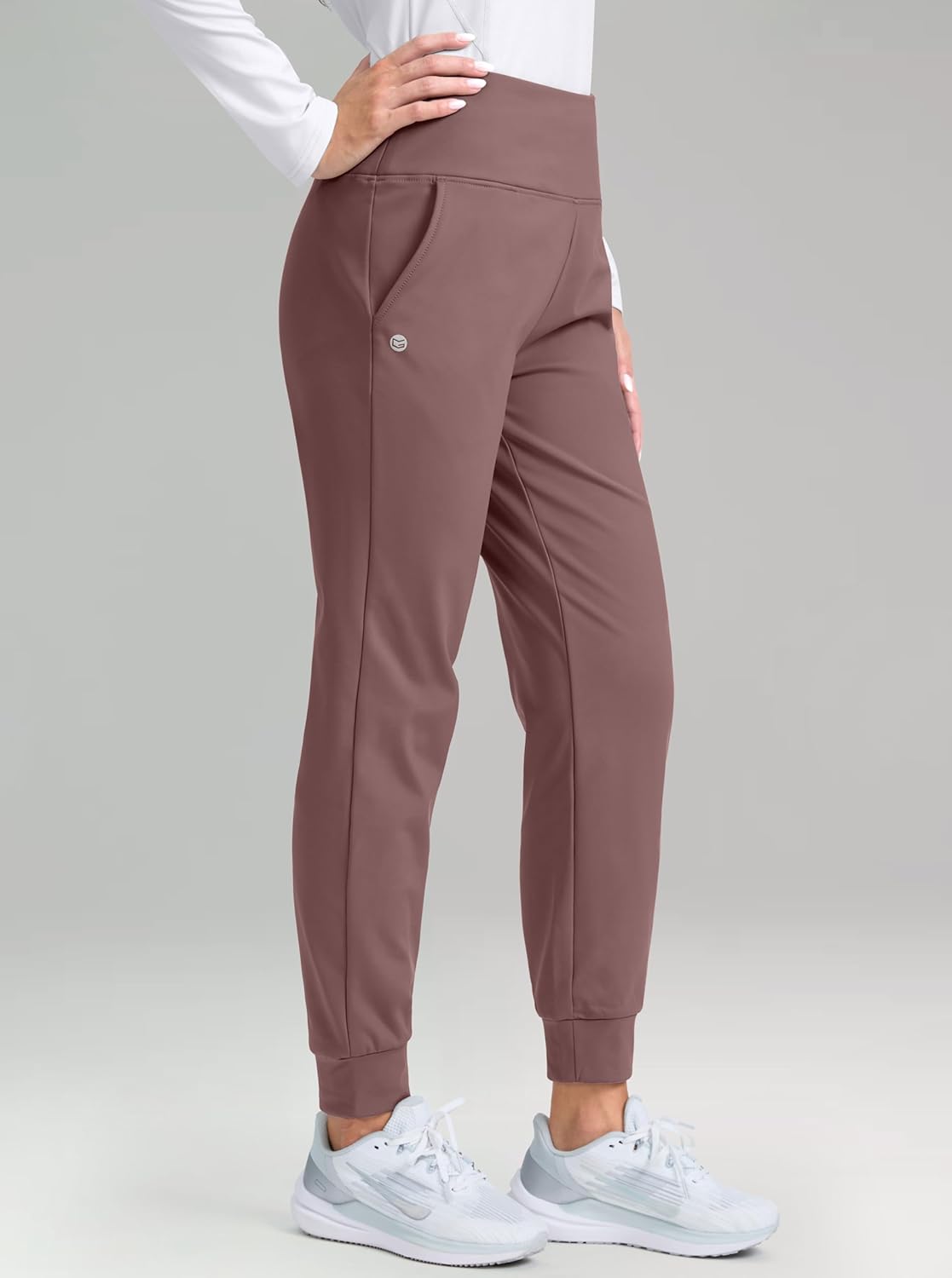 G Gradual Women's Fleece Lined Joggers High Waisted Water Resistant Thermal Hiking Pants Cold Weather Sweatpants with Pockets - Image 2