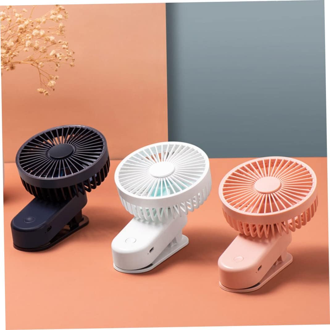 Clip on Fan Mini USB Fan 1200mAh Portable Rechargeable Desktop Bedside Baby Stroller Fan - Pink. : Baby