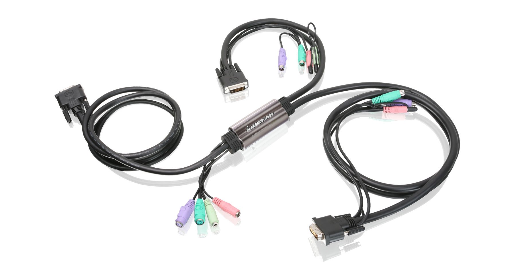 IOGear 2-Port MiniView Micro DVI PS/2 KVM Switch with Cables and Audio GCS92-image-9