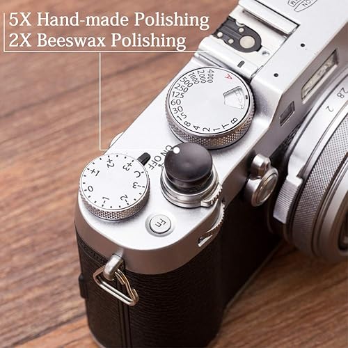 Miniatura 29 de Botón de liberación suave de madera, delicado botón del obturador de la cámara, superficie convexa de 0.472 in, color rojo, 1 unidad