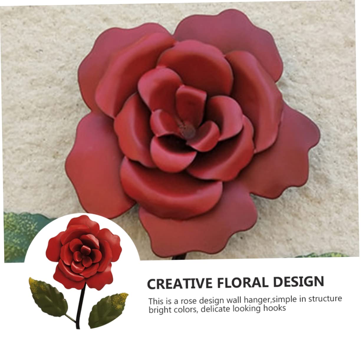 Alipis 4pezzi Ganci Da Muro Design Rosa Da Appendini Decorativi Per Chiavi e Abbigliamento Pratici e Compatti Per Ufficio e Casa