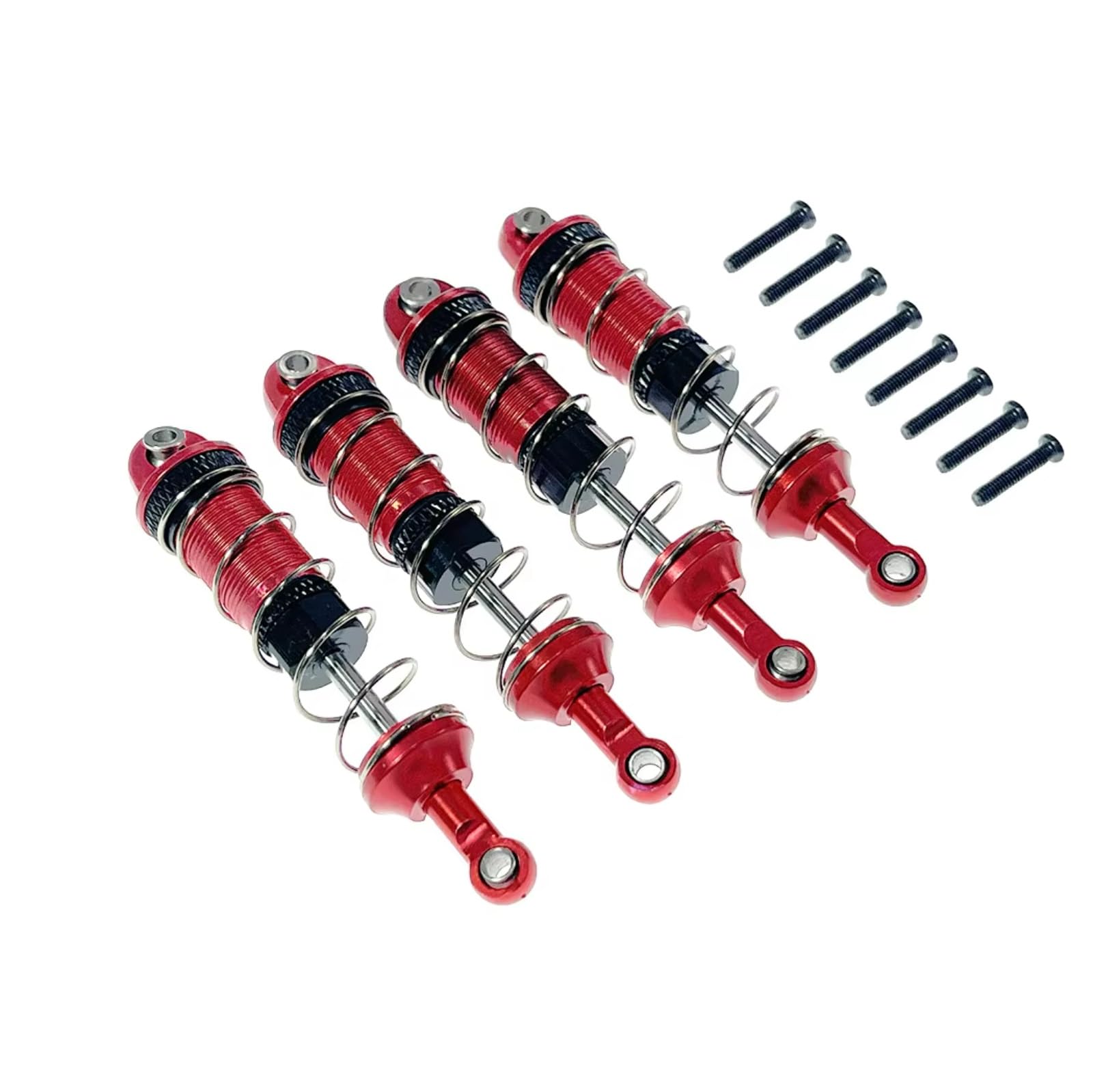 Rc Amortyzator Dla MJX Dla Hyper Go 16207 16208 16209 16210 H16 H16BM Metalowy tylny przedni tylny metalowy amortyzator wypełniony Dolio(Red)