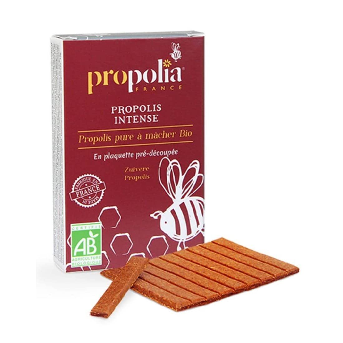 Propolis pure à mâcher bio en plaquette
