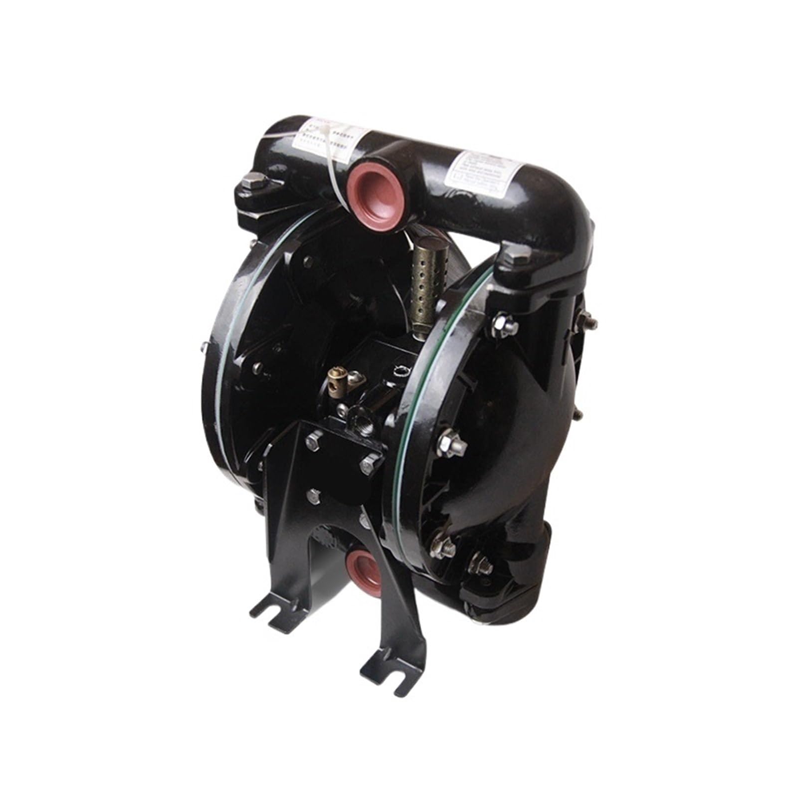 Amrttwy Black Diaphragm Pump, Diaphragm Pumps Pneumatic Pump For Paint Spraying High Flow Double Aluminum Alloy Body(Ds-25)