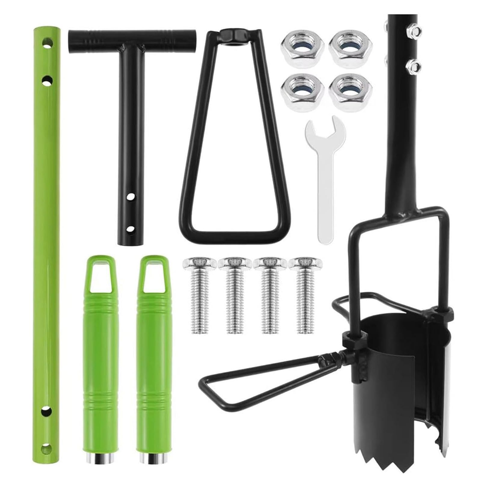 Trasplantador De Bulbos De Jardinería, Herramienta para Plantar Bulbos De Mango Largo, Plantador De Bulbos De Mango Largo con Base Dentada Y Pedal, Sin Necesidad De Manos Y Material Duradero