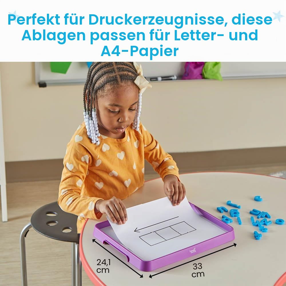 Learning Resources Whiteboard Tabletts Set/6, Alter 3–8, whiteboard Kinder, magnetisch & abwischbar, stapelbar für Schule & Zuhause