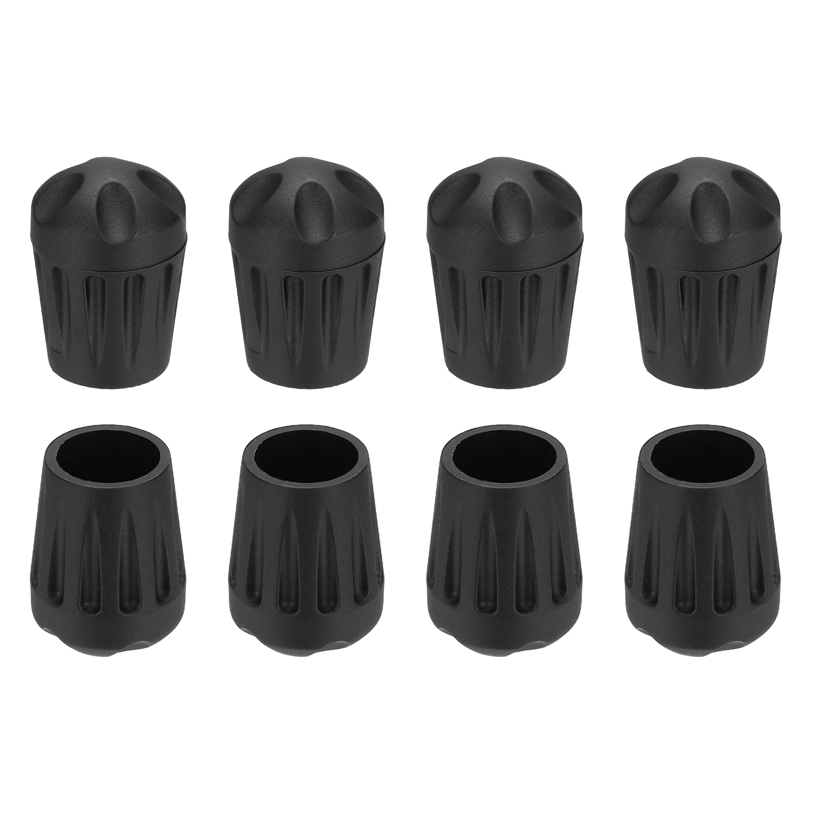 YELARXI Camping Chair Legs Cap, Non-Slip Foot Cover Replacement Chair Table Leg Pads Floor Protectors Reduce Noise 0.63" & 8Pcs & Black-Fitting for (Outdoor/Camping/Picnic/Patio)
